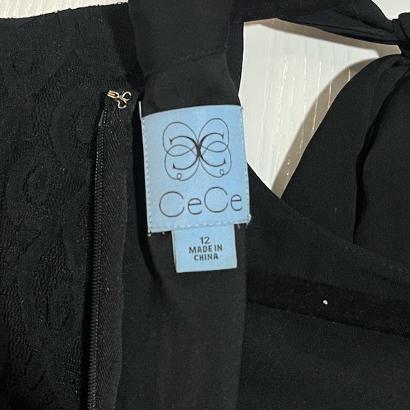 CeCe Black Lace Long Sleeve Dress - Picture 7 of 8